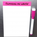 Tablita si marker magnetice roz, Dumnezeu ma iubeste!